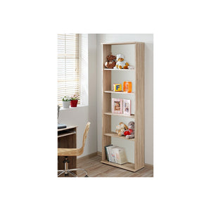 Libreria a 4 ripiani per cameretta colore quercia collezione DENVER.
