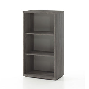 Libreria da Ufficio con 2 ripiani colore grigio effetto legno | Collezione SOON | Meublorama