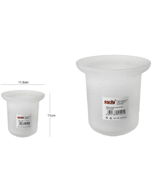 Bicchiere Di Ricambio Porta Scopino Wc In Vetro Satinato Bagno Accessori 52597         