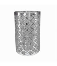 Bicchiere Porta Spazzolini Accessorio Bagno Argento Stile Barocco Arredo 59107         