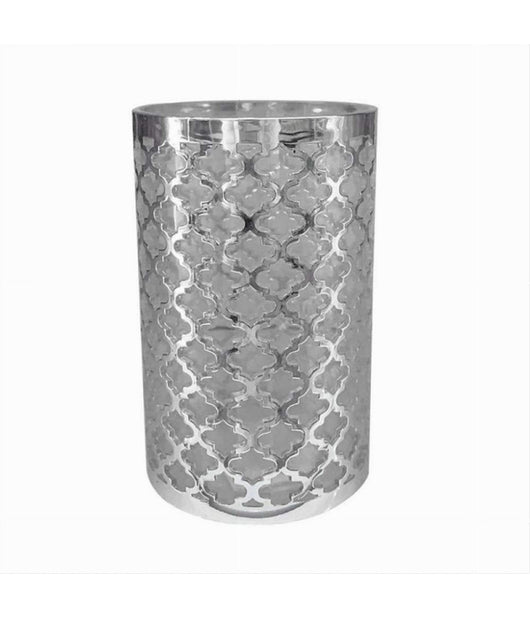 Bicchiere Porta Spazzolini Accessorio Bagno Argento Stile Barocco Arredo 59107         