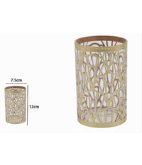 Bicchiere Porta Spazzolini Accessorio Bagno Oro Stile Contemporaneo Arredo 59098         