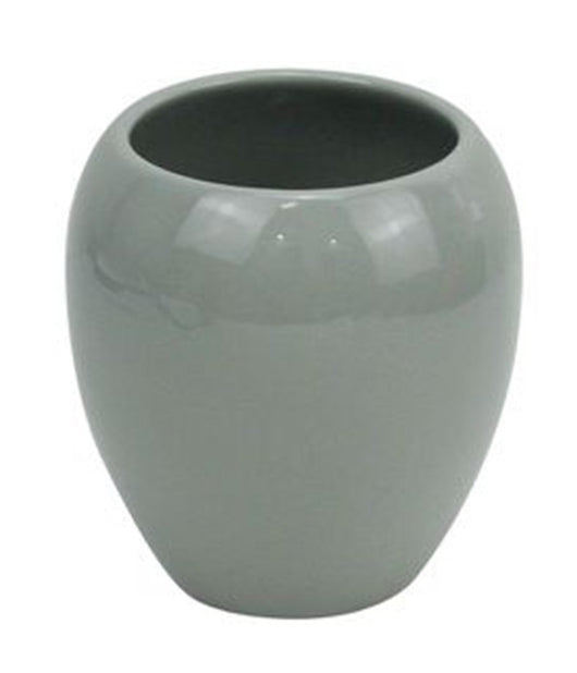 Bicchiere Porta Spazzolini Ceramica Grigio Moderno Accessorio Arredo Bagno 79253         