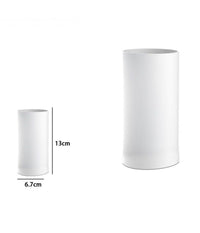 Bicchiere Porta Spazzolini Dentifricio Cilindrico Bianco Bagno Accessori 69896         