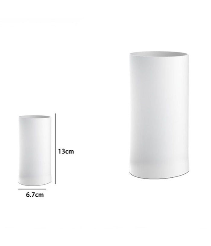 Bicchiere Porta Spazzolini Dentifricio Cilindrico Bianco Bagno Accessori 69896         