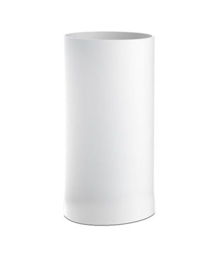 Bicchiere Porta Spazzolini Dentifricio Cilindrico Bianco Bagno Accessori 69896         