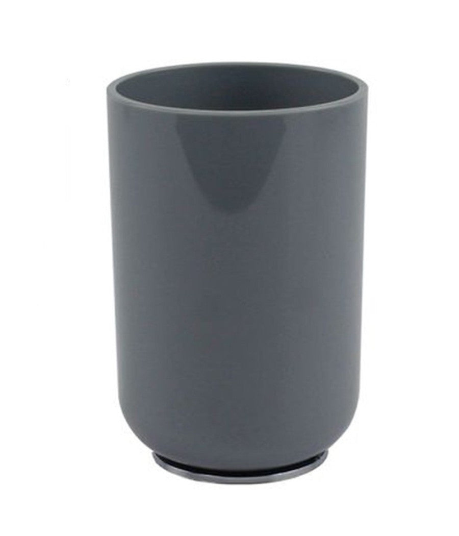 Bicchiere Porta Spazzolini Dentifricio Grigio Accessori Arredo Per Bagno 69471         