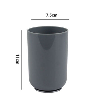 Bicchiere Porta Spazzolini Dentifricio Grigio Accessori Arredo Per Bagno 69471         