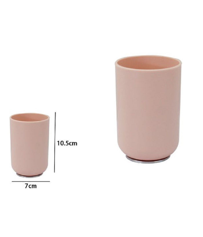 Bicchiere Porta Spazzolini Dentifricio Rosa Silver Accessori Arredo Bagno 79870         