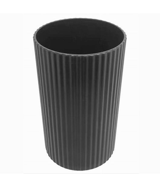 Bicchiere Porta Spazzolini Grigio Scuro Rigato Accessori Per Arredo Bagno 79171         