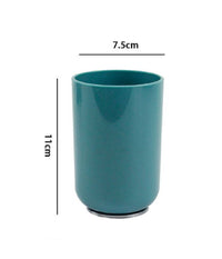 Trade Shop - Bicchiere Porta Spazzolini Verde Petrolio Silver Accessori Arredo Bagno 69475 -