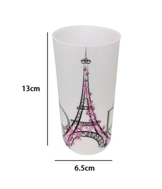 Bicchiere Porta Spazzolino Decorato Scritta Paris Accessori Arredo Bagno 87040         