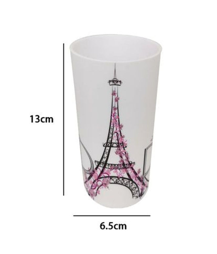 Bicchiere Porta Spazzolino Decorato Scritta Paris Accessori Arredo Bagno 87040         