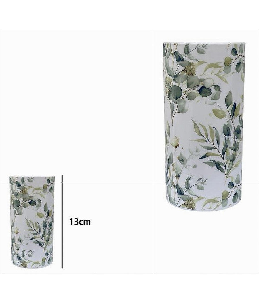 Bicchiere Porta Spazzolino Dentifricio Accessori Arredo Bagno Fiori Foglie 87054         