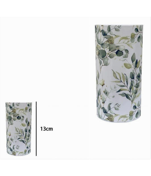 Bicchiere Porta Spazzolino Dentifricio Accessori Arredo Bagno Fiori Foglie 87054         