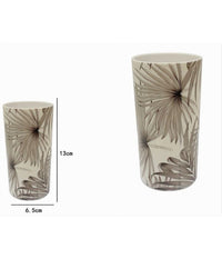 Bicchiere Porta Spazzolino Dentifricio Accessorio Arredo Bagno Tropicale 87068         