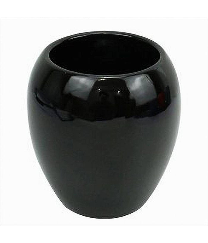 Bicchiere Portaspazzolini Ceramica Nero Moderno Accessorio Arredo Da Bagno 79249         