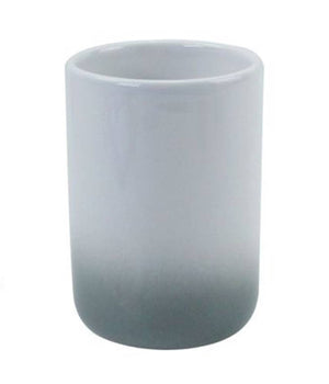 Bicchiere Portaspazzolini Dentifricio Bianco Grigio Arredo Bagno Accessori 59915         
