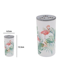 Bicchiere Portaspazzolino 3 Fori Fenicotteri In Plastica Accessorio Bagno 69965         