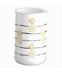 Bicchiere Portaspazzolino Ananas Bianco Accessorio Arredo Bagno 6.8x10.8cm 69753         