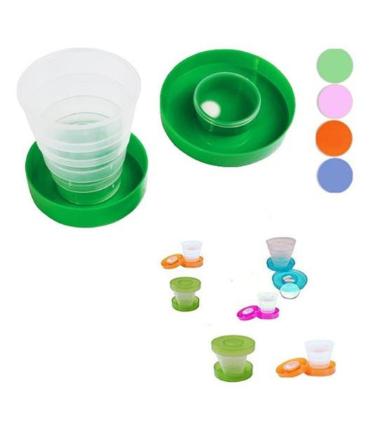 Bicchiere Tascabile Richiudibile Set 12 Pz Porta Compresse Plastica Scuola Idea         