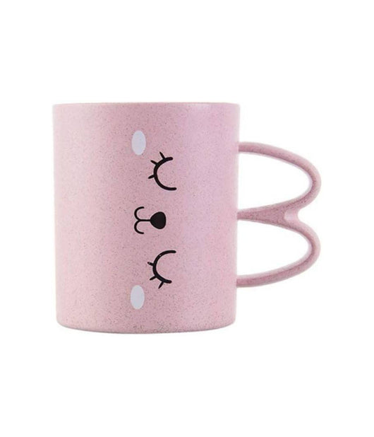 Bicchiere Tazza 400ml Con Faccine Colorate In Plastica Tazzone Latte X Colazione         