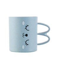 Bicchiere Tazza 400ml Con Faccine Colorate In Plastica Tazzone Latte X Colazione         