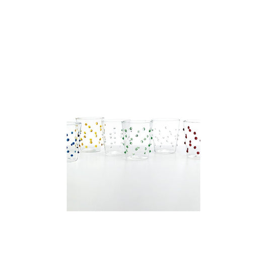 Bicchiere Zafferano Party Tumbler 45 Cl Set Multicolore 6 pezzi In Vetro