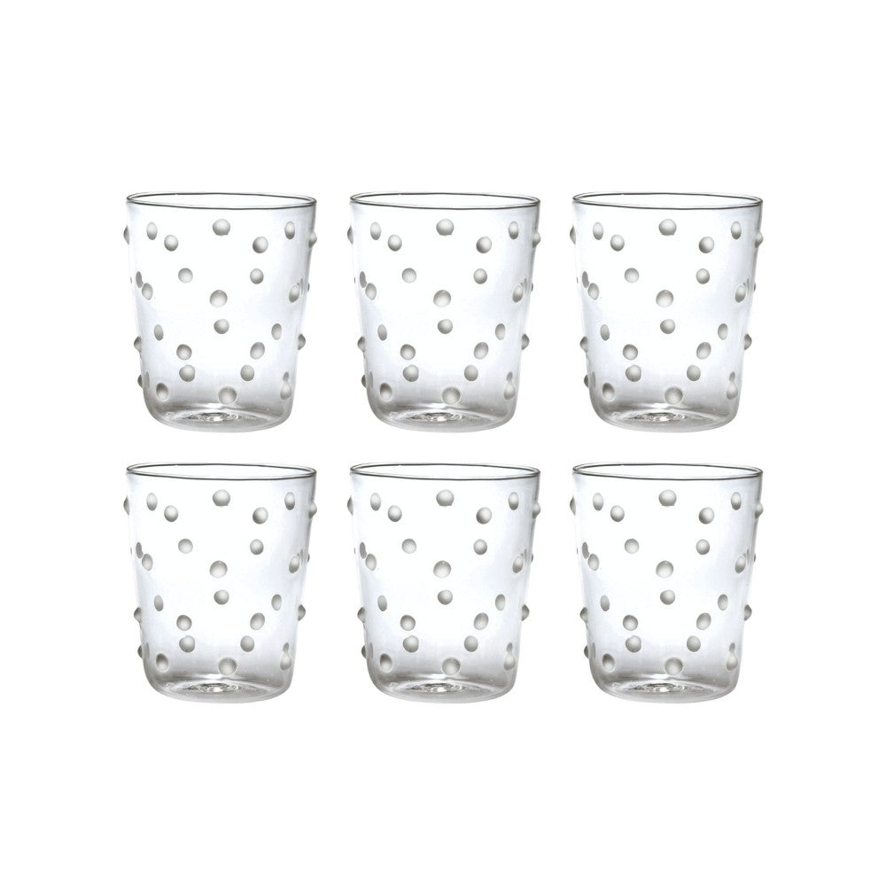 Bicchiere Zafferano Party Tumbler Bianco 45 Cl Set 6 pezzi In Vetro