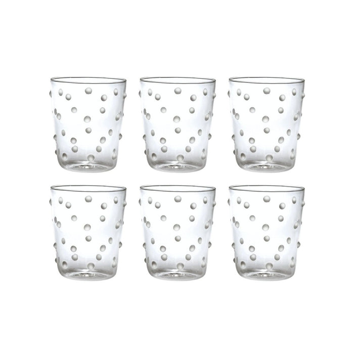 Bicchiere Zafferano Party Tumbler Bianco 45 Cl Set 6 pezzi In Vetro