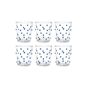Bicchiere Zafferano Party Tumbler Blu 45 Cl Set 6 pezzi In Vetro