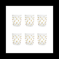 Bicchiere Zafferano Party Tumbler Giallo oro 45 Cl Set 6 pezzi In Vetro