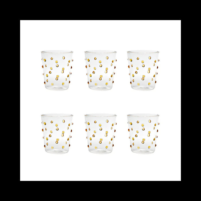 Bicchiere Zafferano Party Tumbler Giallo oro 45 Cl Set 6 pezzi In Vetro
