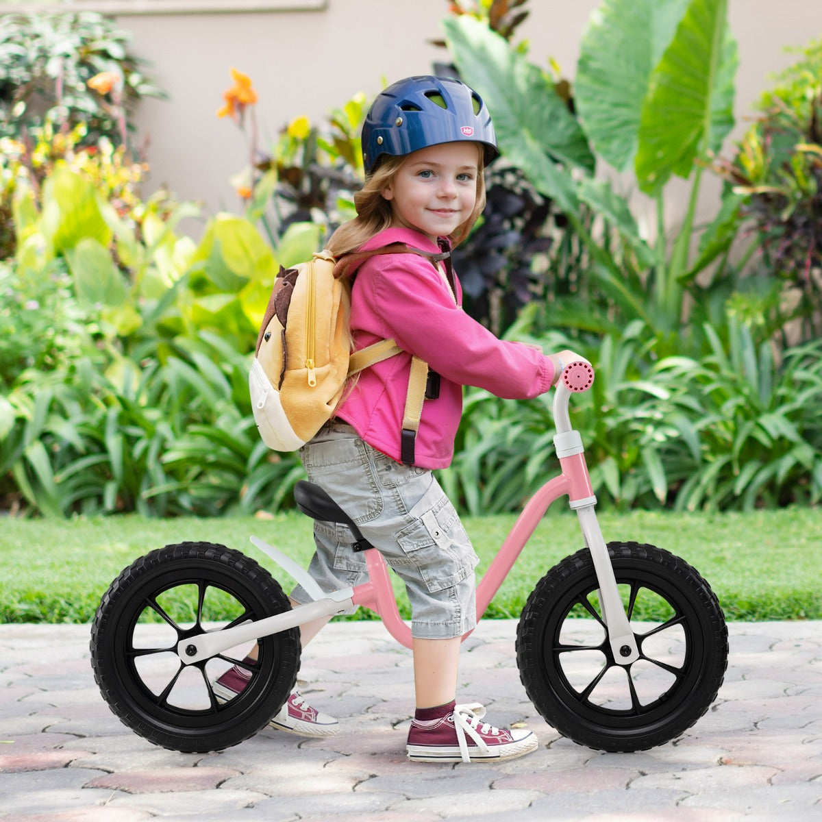 Bicicletta equilibrio senza pedali con sella regolabili in altezza, Bicicletta leggera per bambini 3 + anni Rosa-Biciclette e tricicli