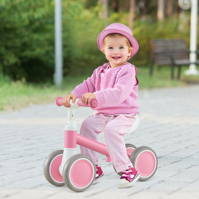 Bicicletta equilibrio per bambini con sella regolabili in altezza, Giocattolo senza pedali per bambini da 1 a 3 anni Rosa-Biciclette e tricicli