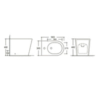 Bidet a pavimento bianco lucido YJ-1380F