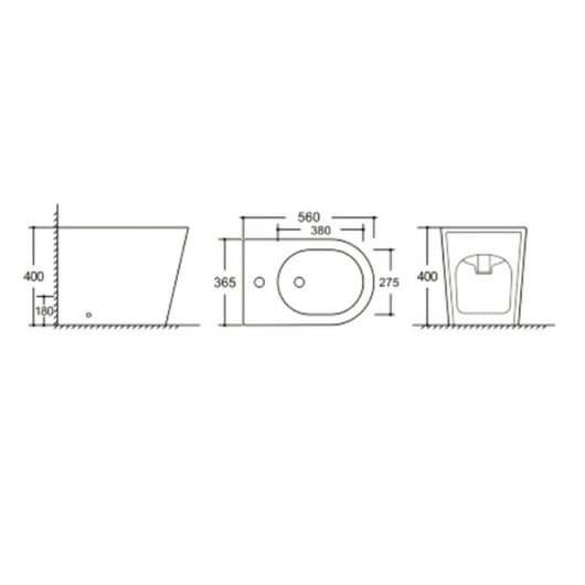 Bidet a pavimento bianco opaco YJ-1380FMW