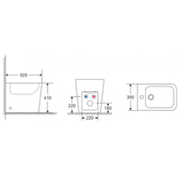 Bidet da appoggio bianco DOUA 52,5x35,5x41 cm
