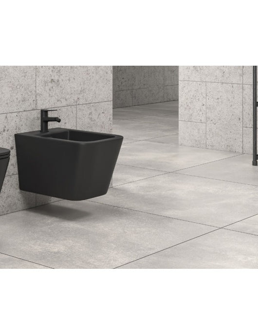 Bidet sospeso nero BOFY in porcellana 53x36,5x31,5 cm