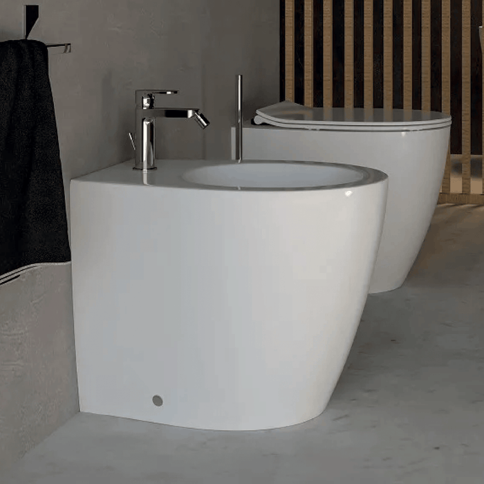 Bidet a Terra Ercos "Kite" Bianco Lucido