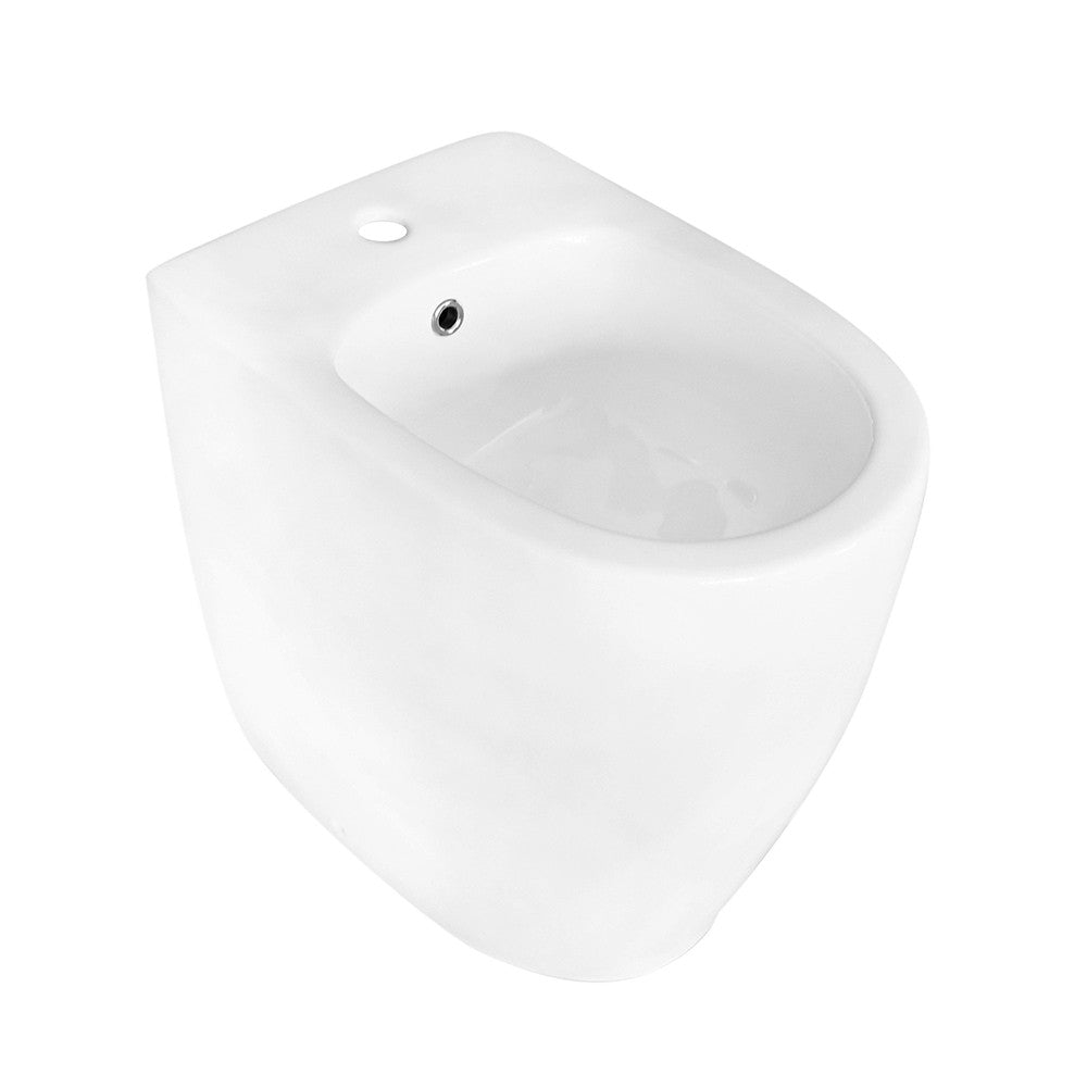 Bidet filo muro per anziani alto 49 ceramica bianca serie Comoda