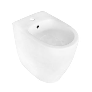 Bidet filo muro per anziani alto 49 ceramica bianca serie Comoda