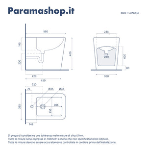 Vaso filomuro rimless in ceramica grigio opaco con sedile soft-close | Londra