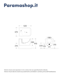 Coppia di sanitari sospesi in ceramica wc rimless + bidet bianco lucido e copri-wc soft-close | Lisbona