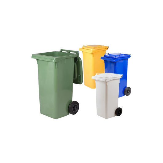 Bidone carrellato verde 240L – Mobil Plastic – Raccolta differenziata per ambienti esterni