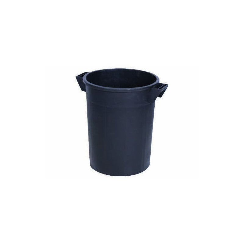 Bidone in Plastica per Spazzatura con Manici Nero 75 lt