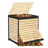 IDMarket - Bidone per compost in legno da 500 litri