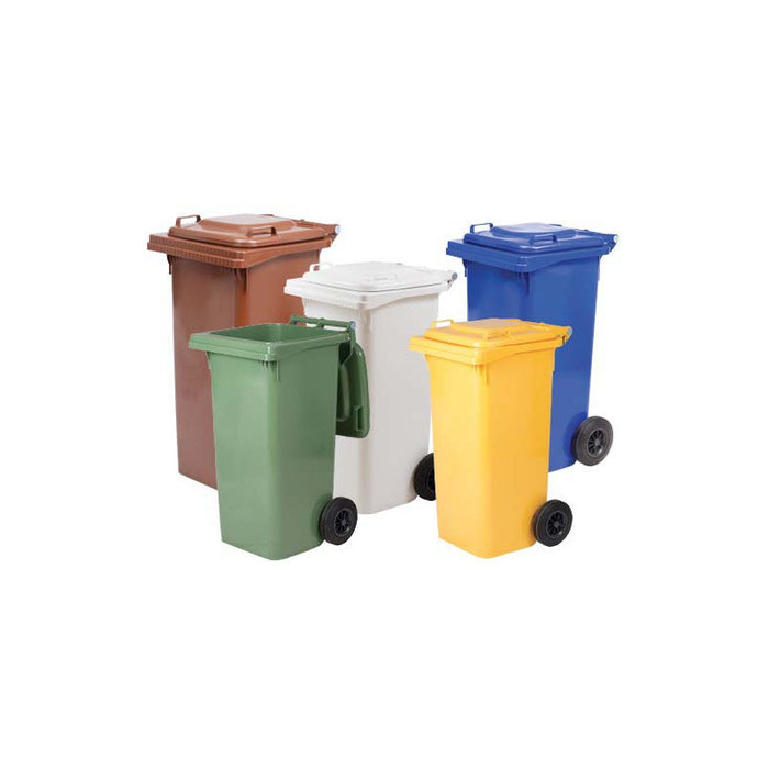 Bidone Quadro con Ruote per Raccolta Differenziata ICS 120 lt Blu