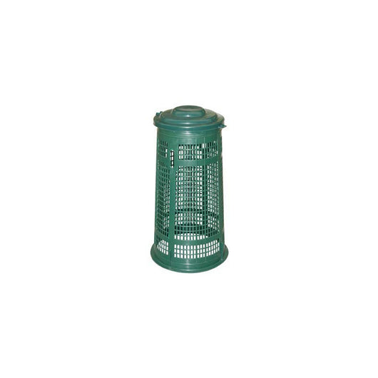 Bidone Trespolo Portasacco con Coperchio ICS 38x86 cm Verde