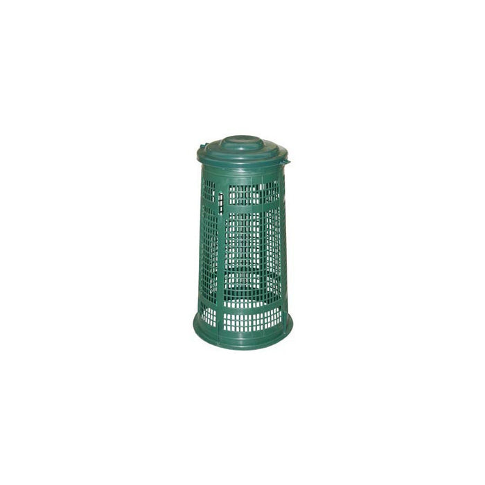 Bidone Trespolo Portasacco con Coperchio ICS 38x86 cm Verde